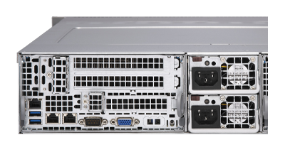 Supermicro Twin SuperServer 6029TR-DTR rear ports Supermicro Twin SuperServer 6029TR-DTR rear view ports