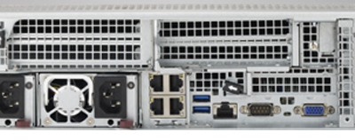 Supermicro SuperServer 6029U-TR25M rear of system SuperServer 6029U-TR25M rear