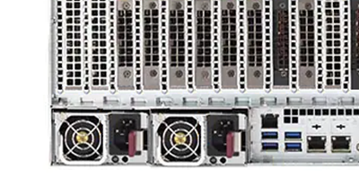 Supermicro GPU SuperServer 6049GP-TRT node rear view