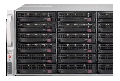 Supermicro SuperStorage 6049P-E1CR24H drive bays closeup Supermicro 6049P-E1CR24H server front