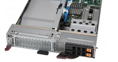 Supermicro SuperBlade 610P-1T2N front detail view