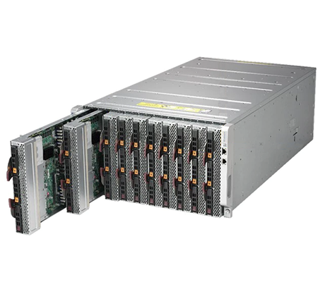Supermicro 6119P-C3N front of blade enclosure