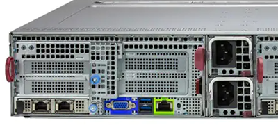 Supermicro 621BT-DNC8R detail rear of the system Supermicro SuperServer 621BT-DNC8R detail top