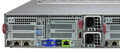 Supermicro 621BT-DNTR detail rear of the system Supermicro SuperServer 621BT-DNTR detail top