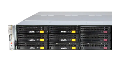 Supermicro Storage 621E-ACR12H front of system