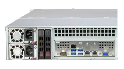 Supermicro Storage SuperServer 621E-ACR16H rear