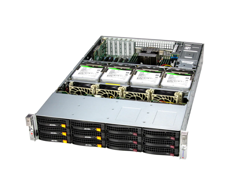Supermicro Storage SuperServer 621E-ACR16L side view