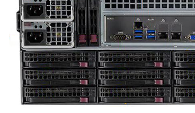Supermicro 640P-E1CR36H detail rear of the system Supermicro 640P-E1CR36H detail top