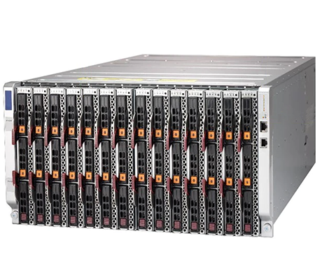 Supermicro 6419P-C3N front of blade enclosure