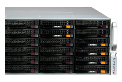Supermicro Storage 641E-E1CR24L front of system