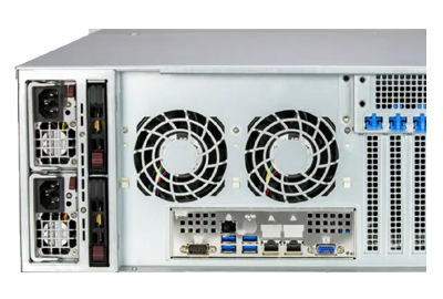 Supermicro 641E-E1CR24L rear of system