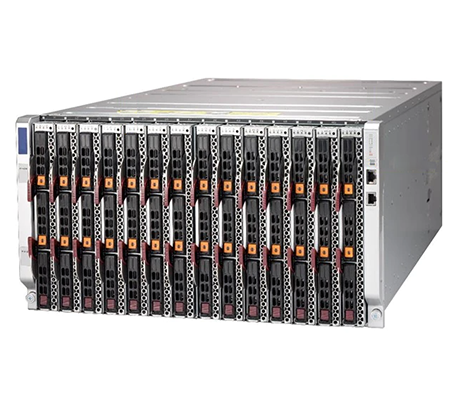 Supermicro 6429P-C3N front of blade enclosure
