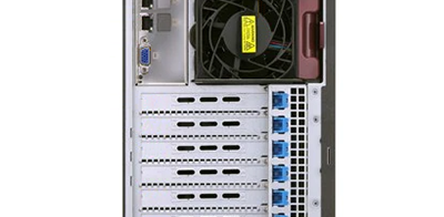 Supermicro GPU SuperServer 740GP-TNRT rear detail view