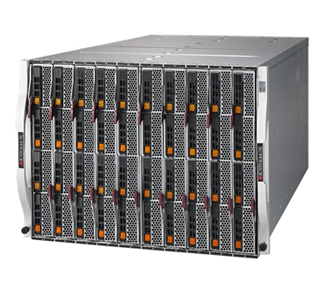 Supermicro 8149P-C4N front of blade enclosure