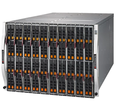 Supermicro 8149P-T8N front of blade enclosure