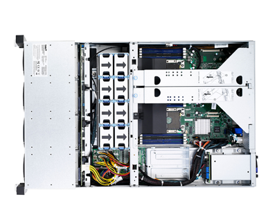 Tyan Thunder SX TN70EB7106 B7106T70EV12HR Server inside view with bezel