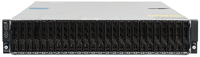 dell C6145 server front of system with 24 x 2.5-inch drive bays