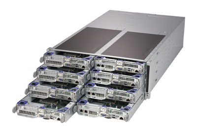 Supermicro FatTwin SuperServer F619P3-FT nodes in chassis