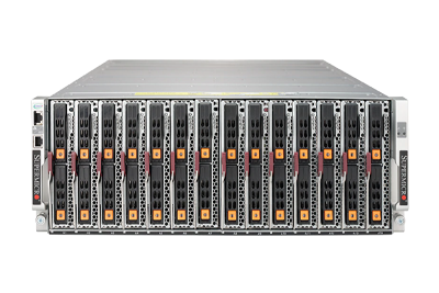 Enclosure with four 2200W Titanium (96% efficiency) power supplies