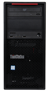 The Lenovo ThinkStation P520c Workstation tower front view