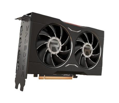 AMD Radeon RX 6650 XT GPU side view