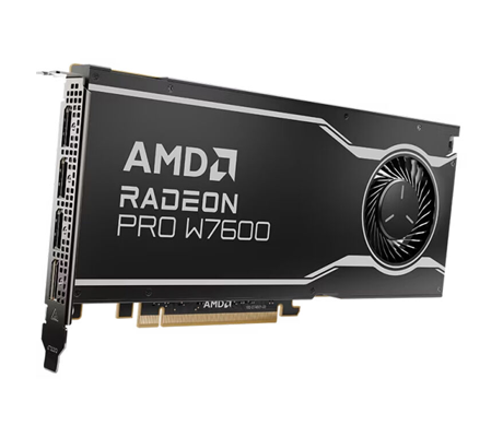 AMD Radeon Pro W7600 GPU side view