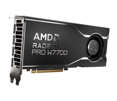 AMD Radeon Pro W7700 GPU side view