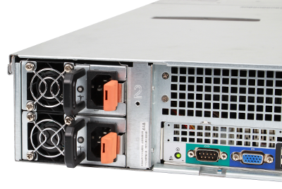 poweredge C2100 server back perspective detail showing QPI