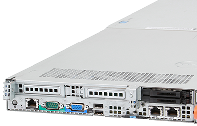 poweredge C4130 server back perspective detail showing QPI