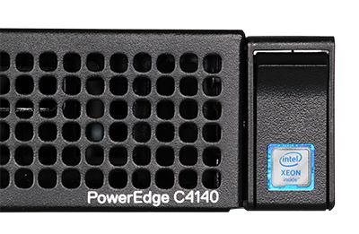 Dell C4140 server front of system