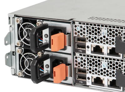 poweredge C6100 server back perspective detail showing QPI