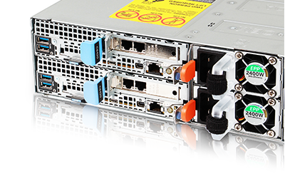Dell EMC C6400 chassis with four server nodes