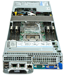 PowerEdge C8220 compute sled back of system compute sled back of system with latch and ports