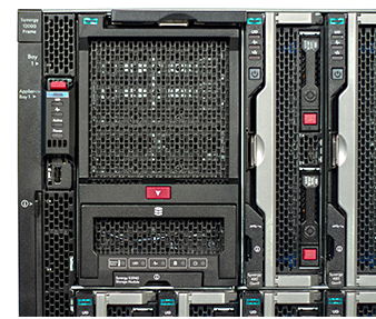 HPE Synergy D3940 Storage Module inside the HPE Synergy 12000 Frame