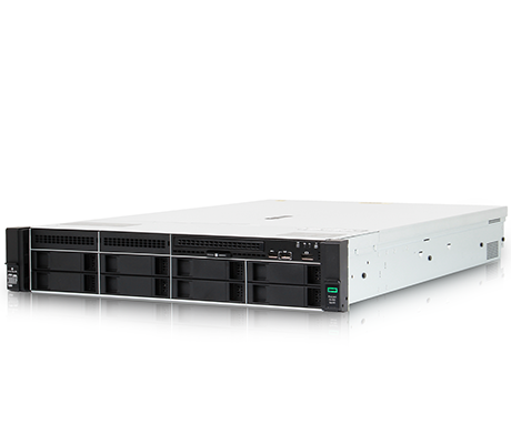 HPE DL380 Gen10 front perspective, 8-bay 3.5-inch drive chassis