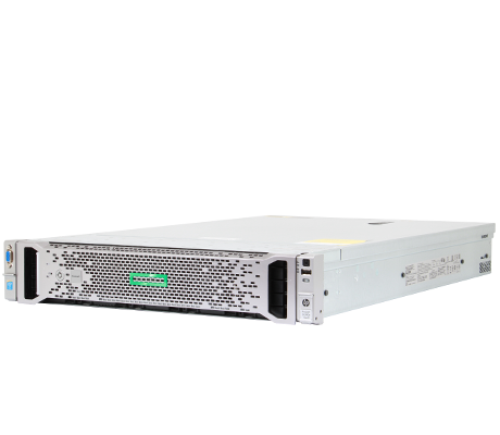HPE DL380p Gen8 front perspective with bezel