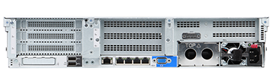HPE DL385 gen10 server rear of system