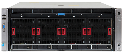 HPE DL580 Gen8 server front of the system