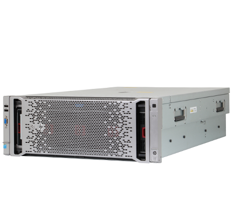HPE DL580 Gen8 front perspective with bezel