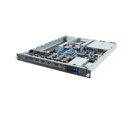 Gigabyte E133-C10 Server side view