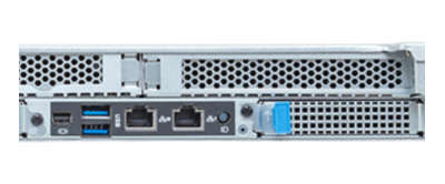 E143-E30 server rear Gigabyte E143-E30 rear ports