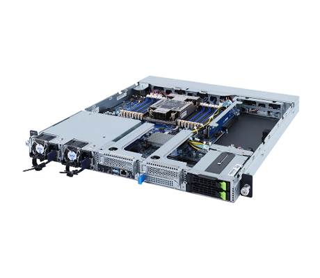 Gigabyte E162-220 server side view