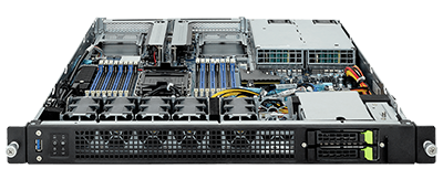 Gigabyte E163-S30 front of system Gigabyte E163-S30 front detail