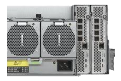 Exos Corvault rear Seagate Exos Corvault rear of system