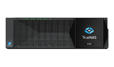 TrueNAS F100 front TrueNAS F100 Storage front view