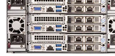Supermicro F511E2-RT detail rear of the system Supermicro SuperServer F511E2-RT detail top