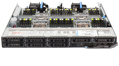 poweredge fc830 server block front with 8 2.5-inch drive bays