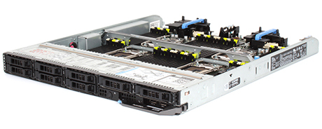 poweredge fc830 8-bay server node front perspective