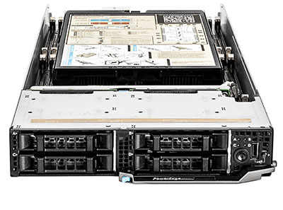 poweredge FM120x4 server block front with 4 x 2.5-inch drive bays