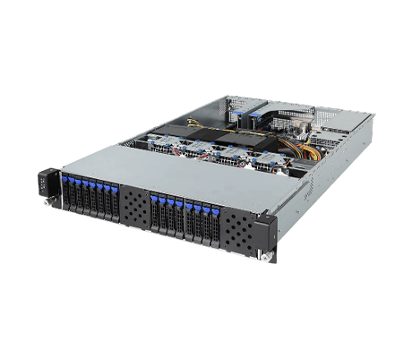 Gigabyte G221-Z30 GPU server side view